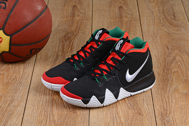 2018 Men Nike Kyrie Irving 4 Black Red Green Basketball Shoes